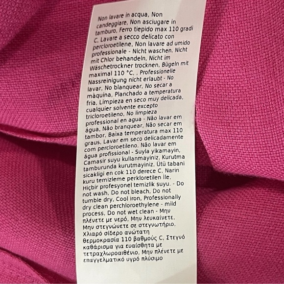 WEEKEND MAX MARA Nalut Linen Canvas Single Breast Blazer Size 16 Fuchsia $575 - Picture 14 of 16